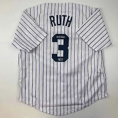 Facsimile Autographed Babe Ruth New York Pinstripe Reprint Jersey Size Men's XL • $74.99