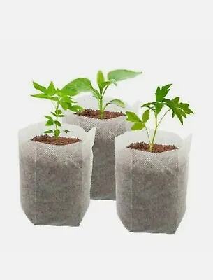 £2.99 • Buy 25 Pieces Biodegradable Non Woven Nursery Bag Plant Grow Seedling Seed Pots