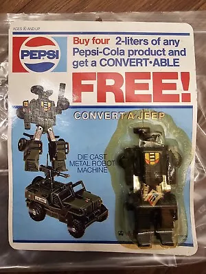 NIB PEPSI Jeeper Creeper Promo Bootleg G1 Transformers Go Bots Robot JEEP • $55