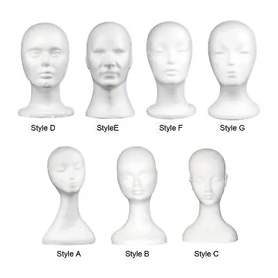 Foam Mannequin Head Hairpiece Stand  Display Mannequin Head Easy To Carry • £7.26