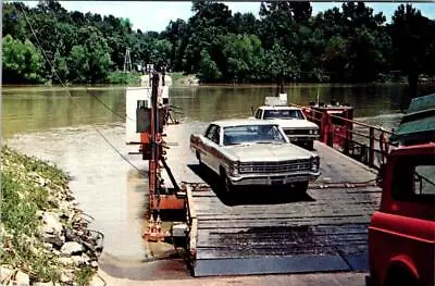 DeWitt AR Arkansas  ST CHARLES FERRY White River Car Crossing Ca1960's Postcard • $5.04