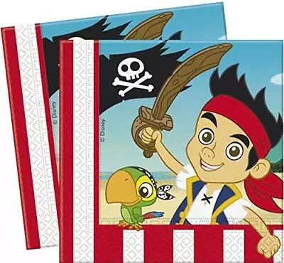 Pack Of 20 Jake And The Never Land Pirates Paper Party Napkins - Party Tableware • £2.99