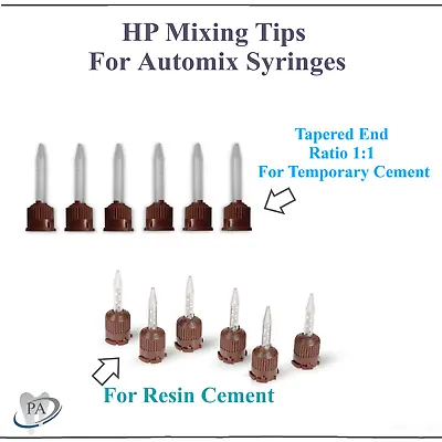 Dental HP Tips Mix Tips For Resin Cement Or Temporary Cement Upto 50/Bag • $24.95