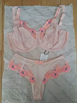 Rigby Peller Underwear Set Prima Donna Bra 36I And Brief Set L BNWT Summer • $68.38