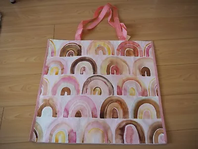 Painted Rainbows Pink Eco Friendly Durable Reusable Grocery Shopping Bag NEW • $8.49