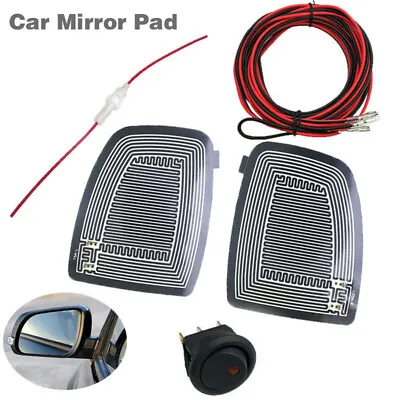 2pcs Quick Warm Car Side Mirror Glass Heater Pad Heated Defogger Mat Demister • $16.31