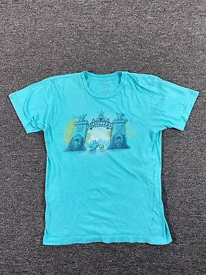 Disney Monsters Inc Shirt Womens Small Blue Short Sleeve Crew Neck Cotton Tee • $6.99