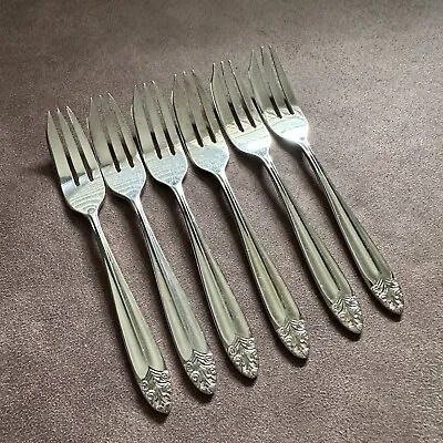 Set Of 6 Vintage Rodd Carmen Pattern Silver Plate Epns Cake Forks • $50