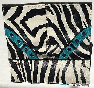 New Miche Classic Zebra Black White Blue Zoe Hand Bag Shell Base Not Included  • $14.99