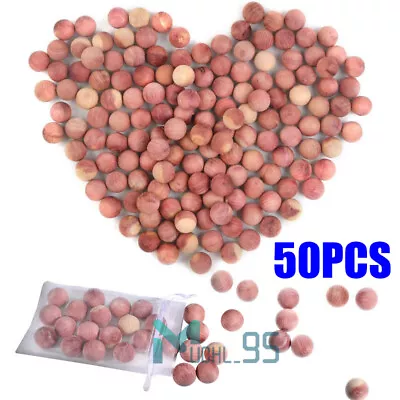 50 Pcs Natural Aromatic Cedar Balls For Clothes Storage Closets  Drawers Shoes • $14.71