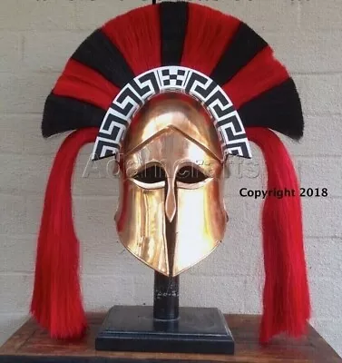 Medieval Wearable Greek Corinthian Helmet Free Leather Liner Knight Christmas • $97