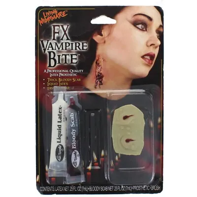 ADULT FX VAMPIRE BITE Latex Bloody Wound HALLOWEEN FANCY DRESS MAKE UP COS PLAY • £6.95