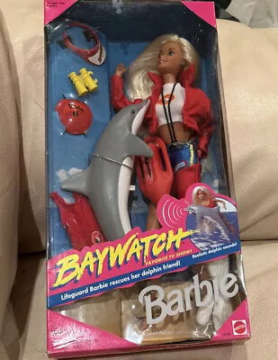 RARE 1994 Barbie Doll Baywatch Mattel #13199 Blonde Save That Dolphin Lifeguard • $94.01