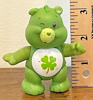 Care Bears Vintage Kenner 80s Good Luck Bear Green Shamrock PVC Figure! ☘️🍀 • $11.95