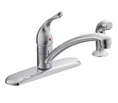 Moen 67434 Chateau 1-Handle Kitchen Faucet With Integrated Side Spray Chrome • $97.20