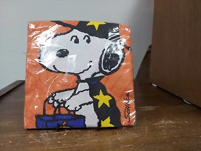 Hallmark Peanuts Wizard Snoopy Halloween Napkins 6 1/2  Square New NIP NRFP • $5