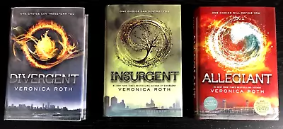 3 HC Book Lot Divergent Insurgent Allegiant Veronica Roth ALL SIGNED 1st 1st • $329.99