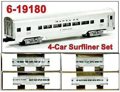 Lionel 6-19180 Set Santa Fe SF Surfliner 4-Car Alum. Pass. 1997 C9 • $235