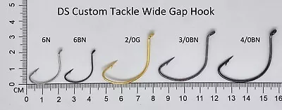 Wide Gap Hook Kahle Fluke Flounder Shiner Gold Bait Hook 25 Pcs 2/0 3/0 #6 • $6.49