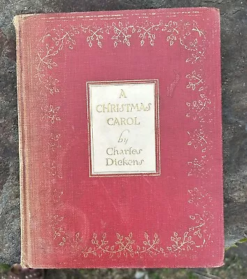 A Christmas Carol By Charles Dickens 1938 Antique Hardcover Book SIGNED • $85