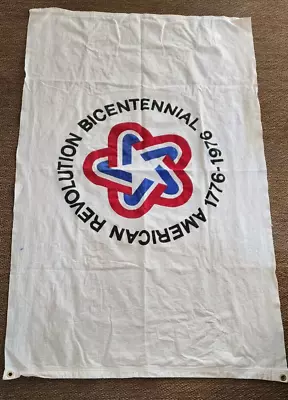 VINTAGE Cotton American Revolution Bicentennial 1776-1976 Flag - 58x37 • $11.99