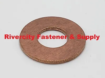 3/8 Silicon Bronze Flat Washers Marine Grade Standard Round Washer 3/8x7/8 X .06 • $12.88