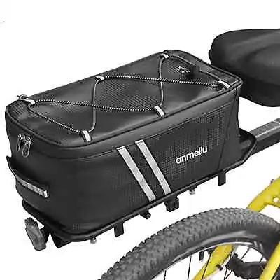 Rear Bike Basket Cycling Bag Large Capacity Metal Wire Basket Waterproof Cover • $19.20