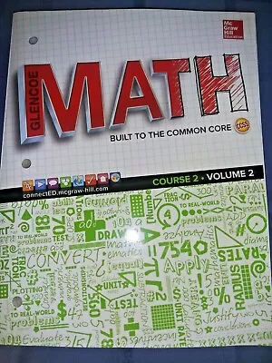 New 2015 McGraw Hill. Glencoe Math Workbook Course 2 Volume 2 • $7.51