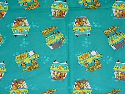£19.99 • Buy Scooby Doo & The Mystery Machine Hanna Barbera Cotton Fabric Price Per Meter