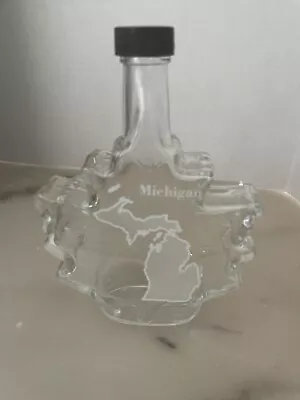 Michigan Maple Leaf Shaped Glass Bottle • $10