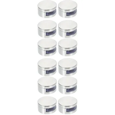  12 Pcs Floating Glass Mirror Clip Hanging Hardware Holder Mounting • £18.15