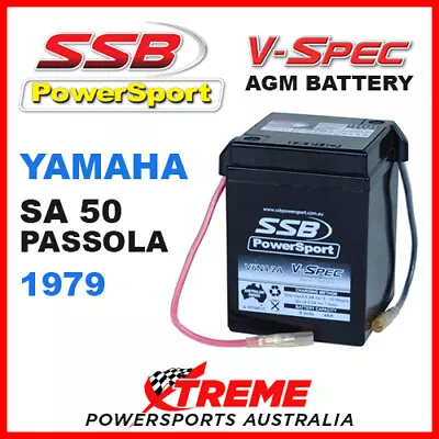 $33.95 • Buy SSB 6V Yamaha SA50 Passola 1979 V-Spec Dry Cell AGM Battery 4-V6N4-2A