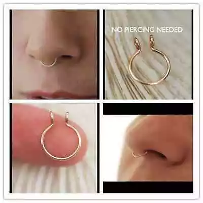 Minimalist No Piercing Septumfake Nose Ringfaux Nose Piercingseptum Horseshoe • $5.76