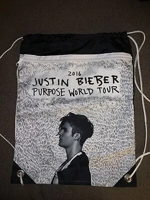 £8.33 • Buy New Justin Bieber 2016 Purpose World Tour Drawstring Bag Free Ship