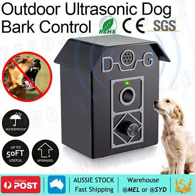 Outdoor Ultrasonic Anti-Bark Control House Pet Dog Stop Barking Annoying Device • $29.45