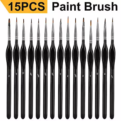 15PCS Miniature Paint Brushes Fine Tip Set For Art Nail Model Craft Oil Painting • $12.48