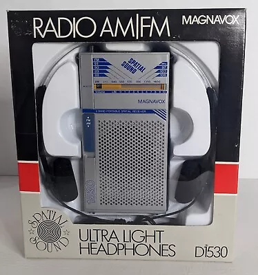 Vintage Magnavox D1530 Spatial Sound AM/FM Portable Radio NIB 1980's • $39.95