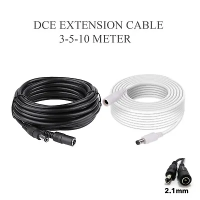 DC Power Extension Cable 5.5mm X 2.1mm Male Female LED Light/CCTV 5V 12V 24V • £3.40