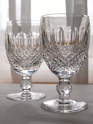 Waterford Crystal Colleen White Wine Glasses Set Of 2 Vintage Mint Signed • £75