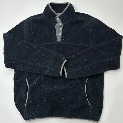 J.Crew Nordic Fleece Jacket Mens Large Pullover High Pile Snap Button Casual • $31.98