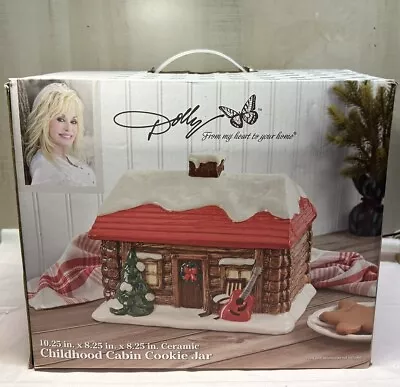 Dolly Parton Childhood Cabin Cookie Jar NIB 10.25”x 8.25”x 8.25” • $60