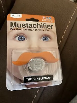 NIB Mustachifier The Gentleman Mustache Pacifier Binkie Funny Baby Silicone Oran • $5.95