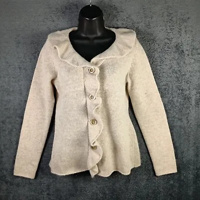 Carole Little Sweater Women Small Beige Wool Angora • £15.43