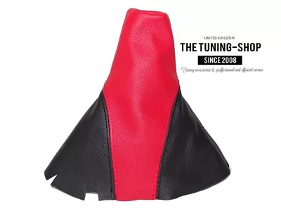 Shift Boot For Volkswagen Eos 2006-2015 Black Red Leather • $34.99