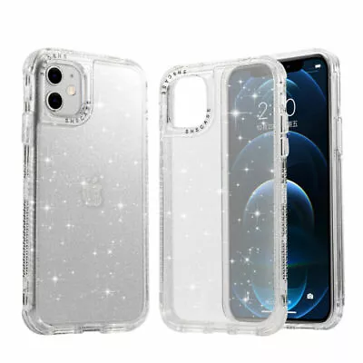 $11.99 • Buy For IPhone 13 12 11 Pro Max XR X XS 8 7 Plus Bling Glitter Case Shockproof Cover