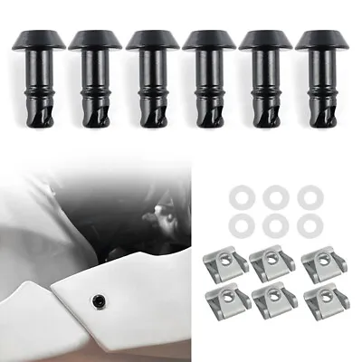 6 PCS 1/4 Turn Quick Release Fairing Bolts Studs Fit For MV Agusta Aprilia Black • $13.94