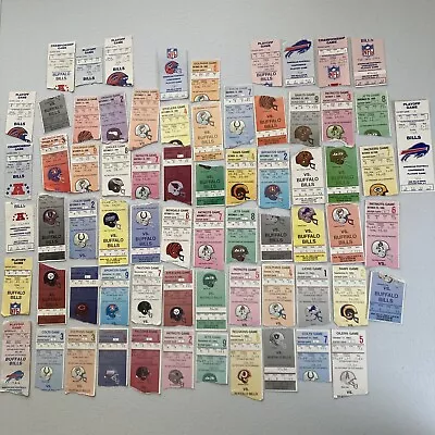 Buffalo Bills 1988-1993 Rare Collection Of Vintage NFL Ticket Stubs Lot Of 69 • $100.99