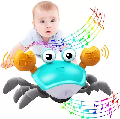 Music Crawling Crab Electric Baby Toy Kids Toddler Interactive Toys LED Light Up • $18.85