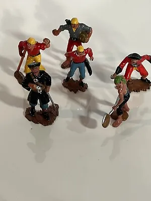 VINTAGE  6 Louis Marx Warriors Of The World Pirates Plastic Hand Painted Toy • $12.99