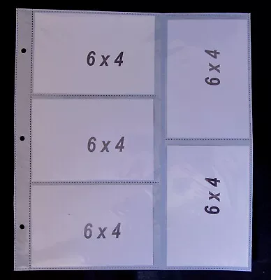 £4 • Buy 10  Refill Photo Album Sheets Holds 100 6x4 Photos For Ringbinder Photo Album